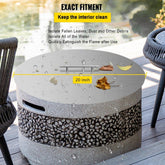 Fire Pit Lid Round 20 Inch Fire Pit Ring Lid 1.5 mm Thick 304 Stainless Steel Fire Pit Burner Cover for Round Patio Fire Pit